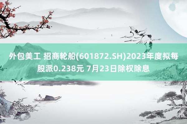 外包美工 招商轮船(601872.SH)2023年度拟每股派0.238元 7月23日除权除息