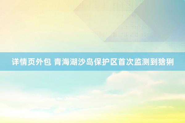 详情页外包 青海湖沙岛保护区首次监测到猞猁